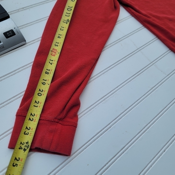 U.S POLO ASSN. Men's Crewneck Long Sleeve Thermal Waffle Red Top Shirt Sz L - Picture 5 of 9